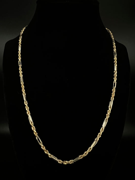 Solid Figaro Rope Chain