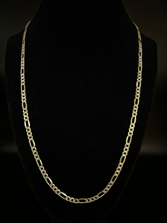 Solid Two-Tone Figaro Chain